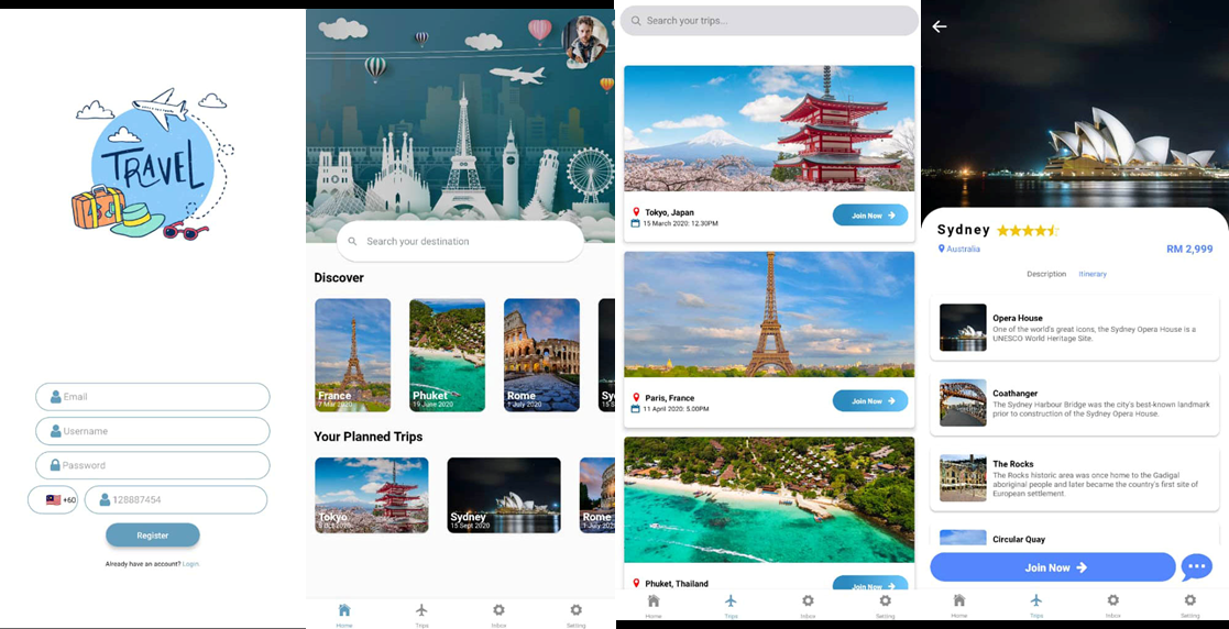 Travelusi · Travel platform project screenshot